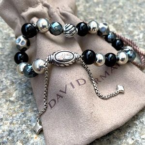 David Yurman Elements Beaded 8mm Hematite Bracelet